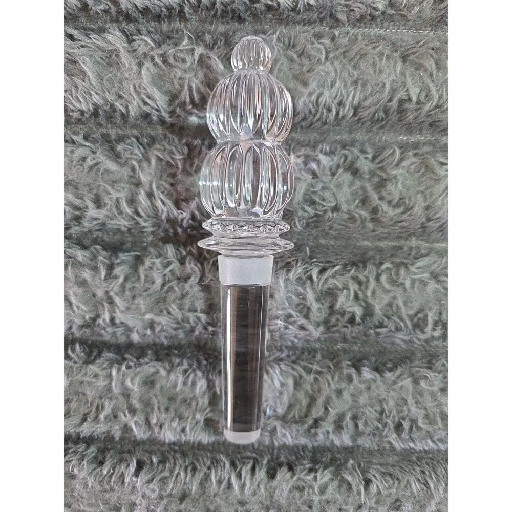 Vintage Mikasa Monterey Austrian Crystal Wine Bottle Stopper Decanter Top T8173